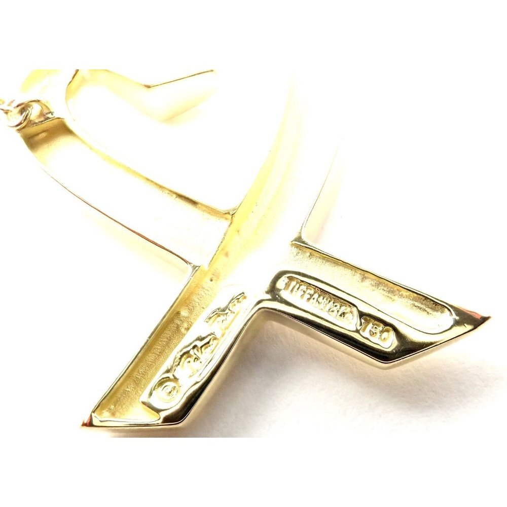 Authentic! Tiffany & Co Picasso 18k Yellow Gold Large Heart Pendant Neck… - Picture 5 of 9